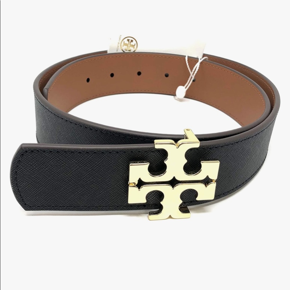 Tory Burch 1.5 reversible logo saffiano belt